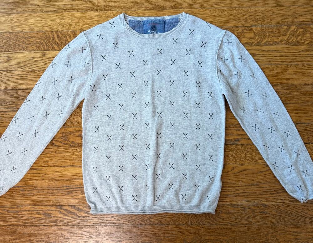 Zara Boys' Arrow Print Knit Sweater Size 9-10